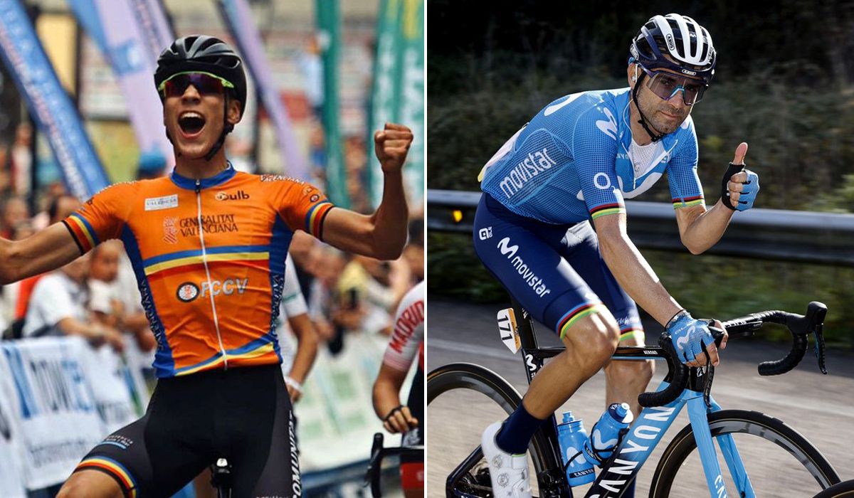 Juan Ayuso (UAE Team Emirates) y Alejandro Valverde (Movistar Team); 22 años y 143 días les separan.