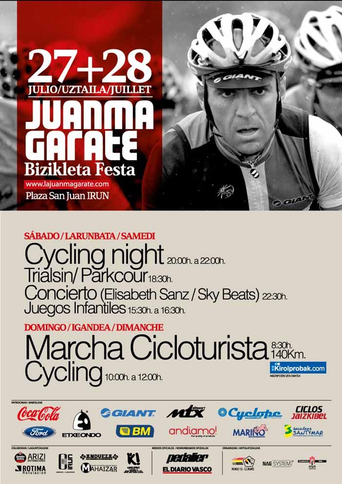 Etxeondo sortea cinco inscripciones para la marcha cicloturista Juanma Garate Etxeondo sortea cinco inscripciones para la marcha cicloturista Juanma Garate