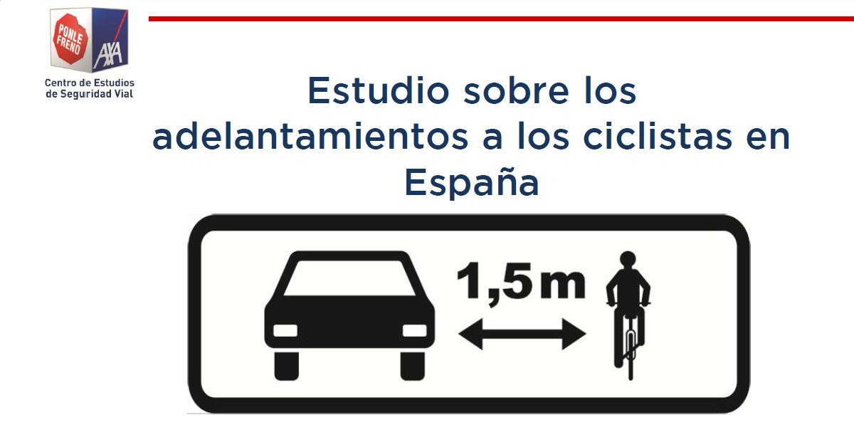 Resultados completos del estudio pionero de seguridad vial ciclista de Ponle Freno-AXA