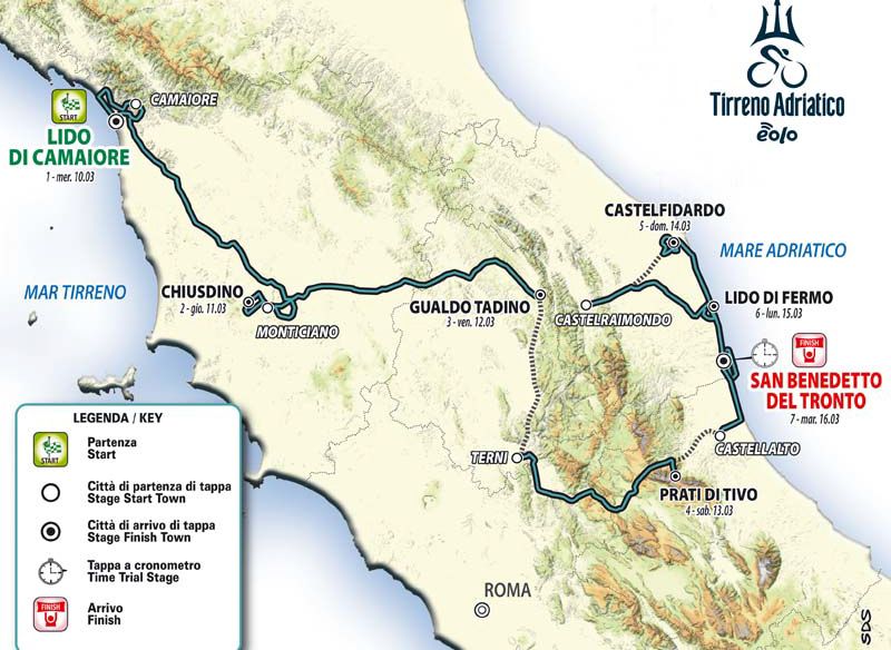 planimetria generale Tirreno Adriatico 2021