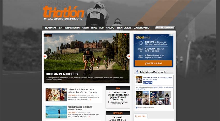 Nueva página web de Triatlón