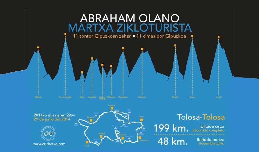 I Marcha Cicloturista Abraham Olano, 11 cimas por Guipuzkoa