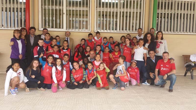 Las Aulas Ciclistas con los escolares de Albacete