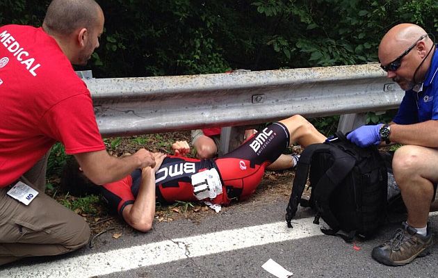 Taylor Phinney se fractura la tibia y el peroné en el campeonato nacional de Estados Unidos