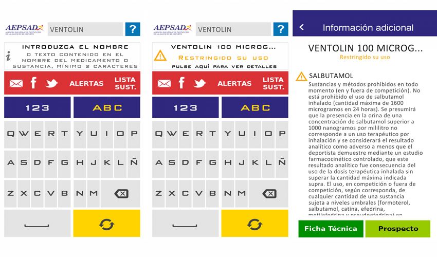La aplicación informática NoDopApp permite conocer si un medicamento contiene sustancias dopantes