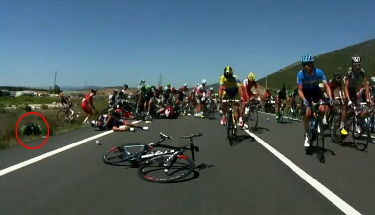 El vídeo de la caída de Nairo Quintana desde dentro El vídeo de la caída de Nairo Quintana desde dentro