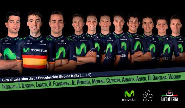 Preselección del Movistar Team para el Giro de Italia