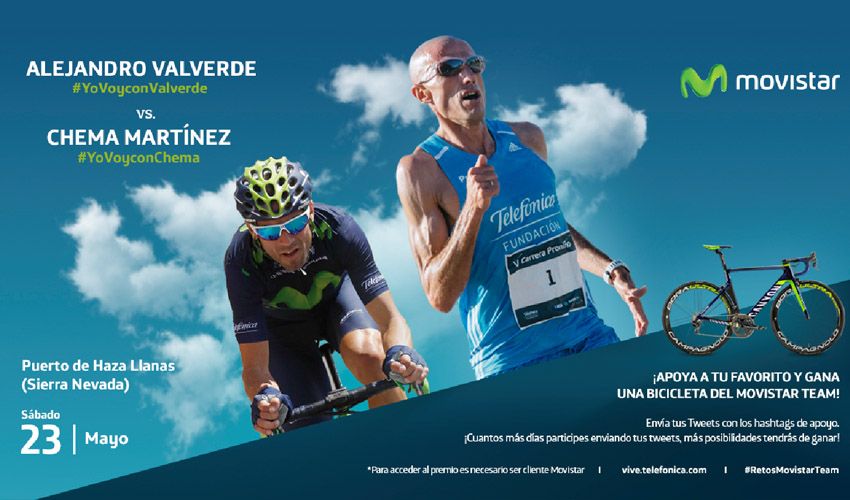 Valverde y Chema Martínez estrenan los #RetosMovistarTeam