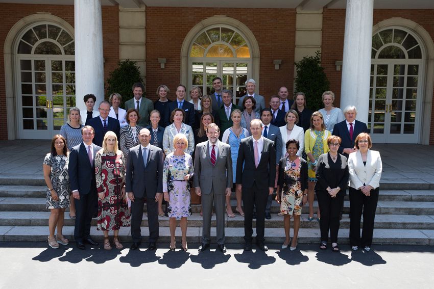 Liz Mohn, propietaria del grupo Bertelsmann, y una delegación de empresarios alemanes eligen España para su viaje anual
