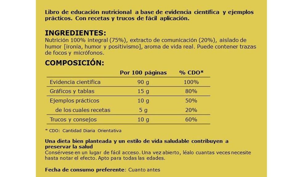 comer bien es facil ingredientes