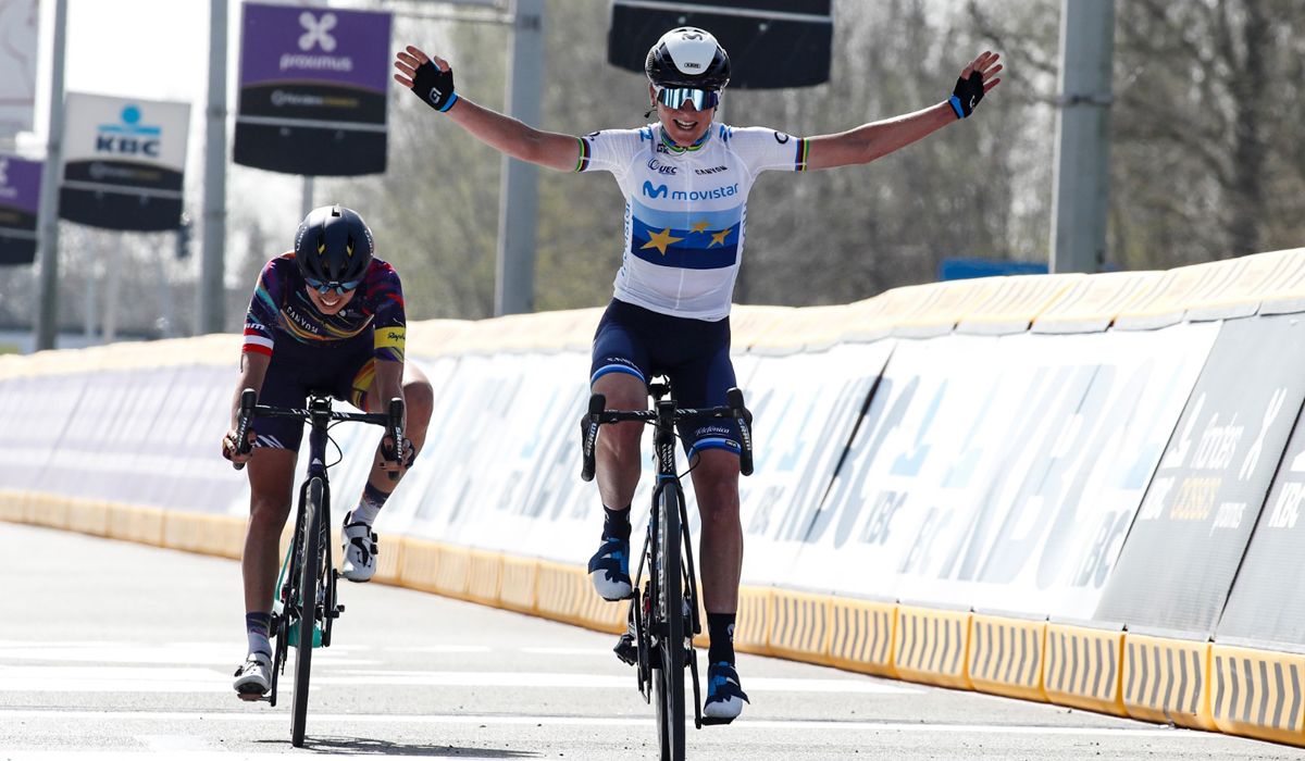 Van Vleuten estrena su palmarés con Movistar con una gran victoria en A Través de Flandes