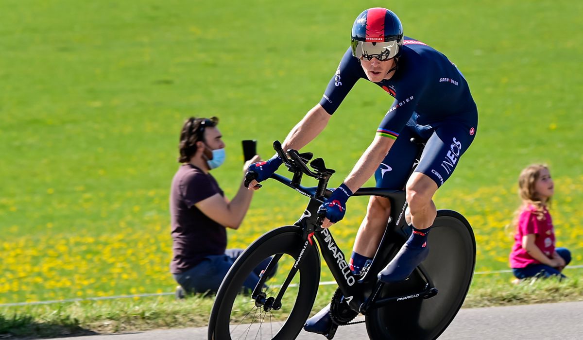 Rohan Dennis mostró se mejor versión en el prólogo del Tour de Romandía. Foto: Jean-Cristophe Bott / EFE