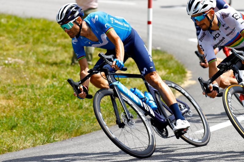 Valverde, a sus 41 años, rozó la victoria en Andorra.