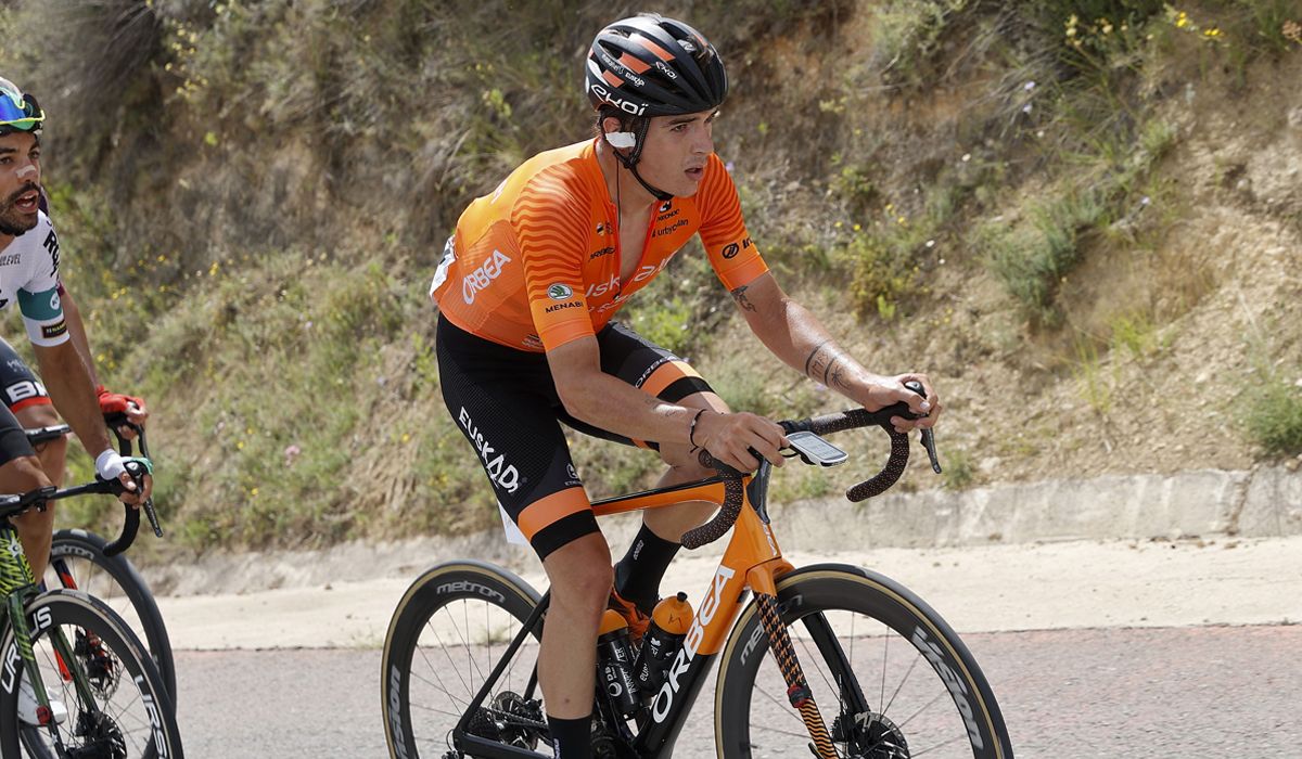 Xabier Mikel Azparren en una imagen del pasado Campeonato de España, en el que formó parte de una fuga. Foto: Photo Gomez Sport