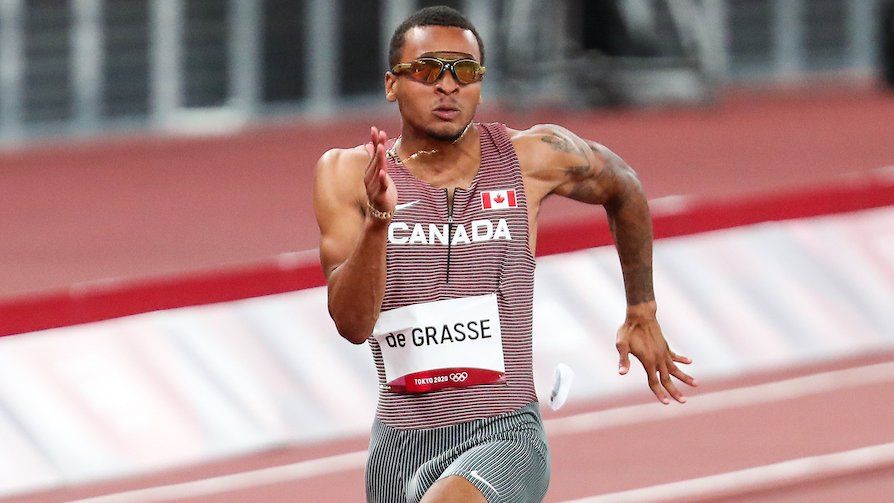 Andre de Grasse, con las nuevas Oakley Xeus