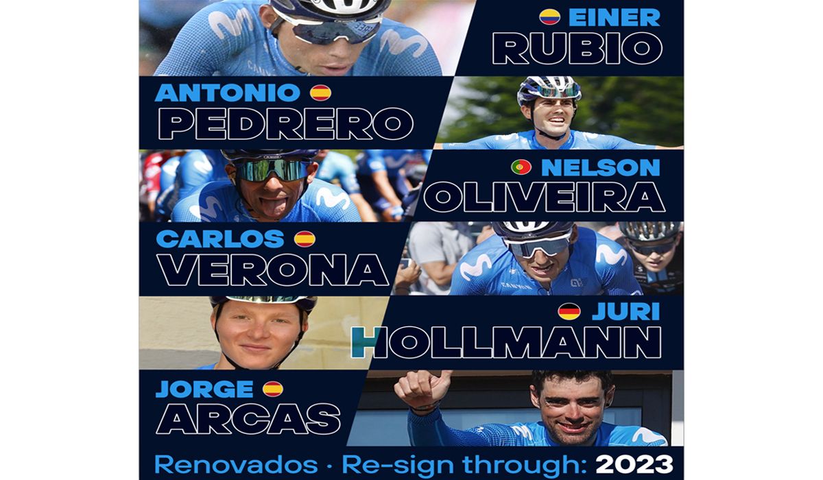 Movistar Team renueva hasta 2023 a seis de sus ciclistas