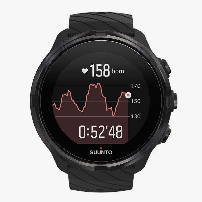 ss050257000 suunto 9 g1 all black front view tr running basic hrgraph 01