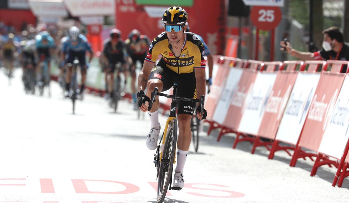 Primoz Roglic, vencedor en el muro de Valdepeñas de Jaén. Foto: Photo Gomez Sport