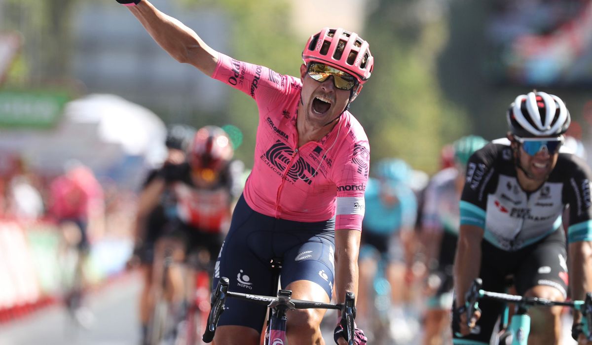 Cort Nielsen sigue brillando en La Vuelta y repite victoria, esta vez al sprint. Foto: Photo Gomez Sport