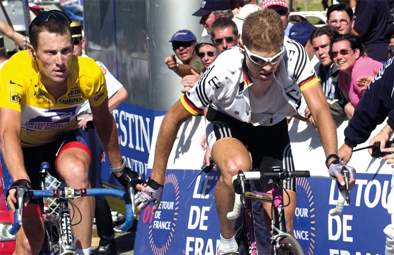 Jan Ullrich con Lance Armstrong