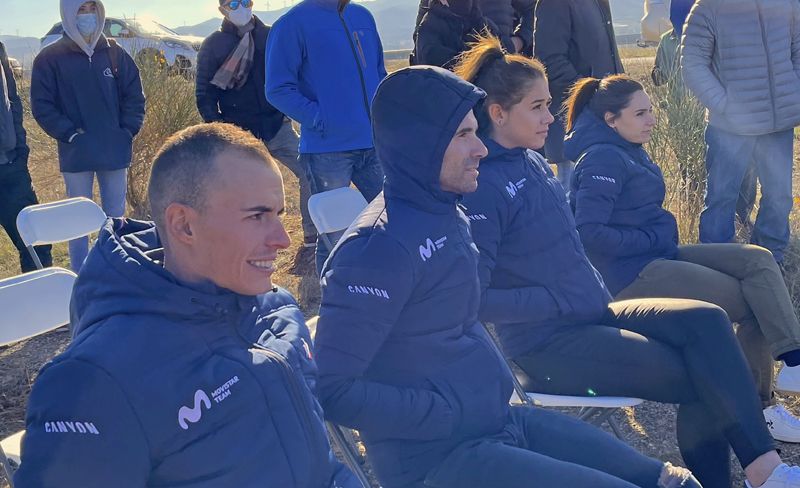 Enric Mas, Alejandro Valverde, Sara Martin y Lourdes Oyarbide Enric Mas, Alejandro Valverde, Sara Martin y Lourdes Oyarbide
