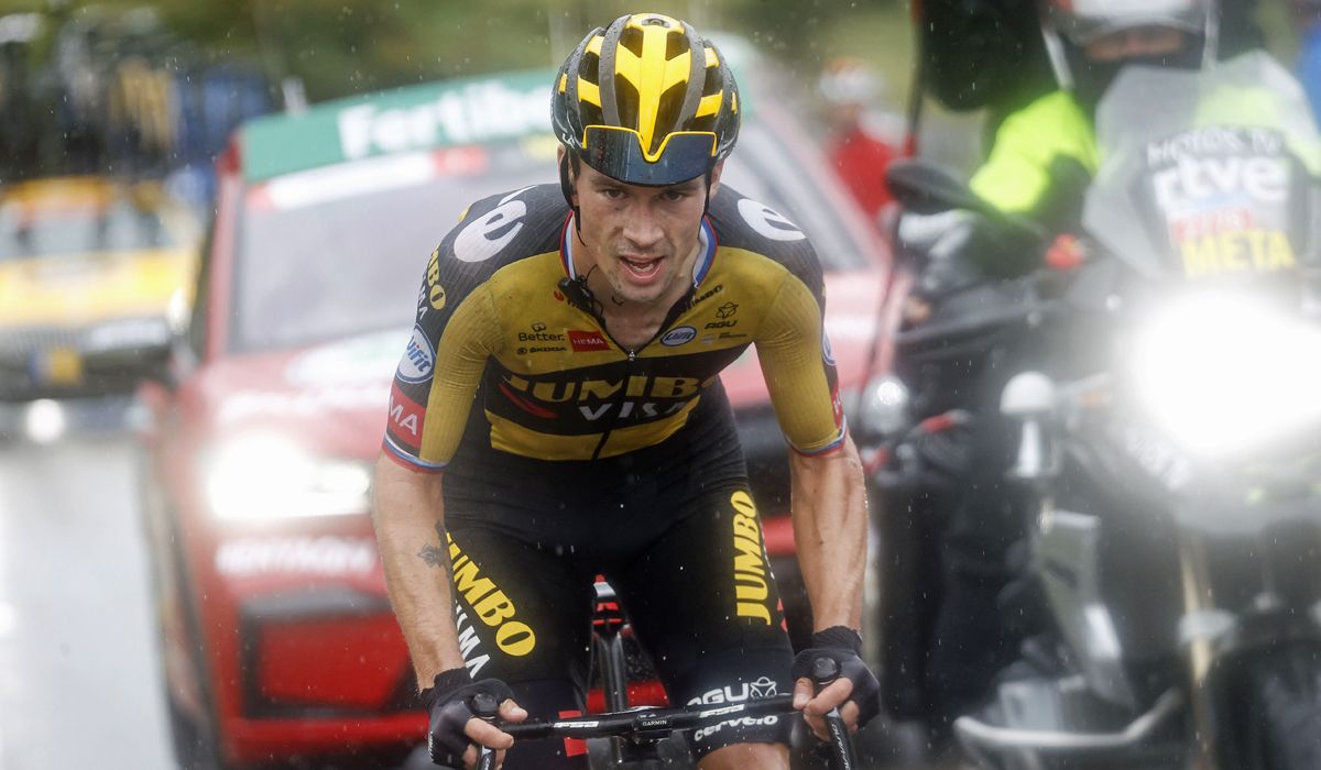 Primoz Roglic en la etapa de los Lagos de Covadonga de la pasada Vuelta a España