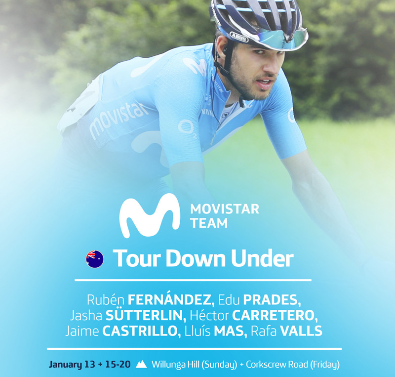 Movistar Team anuncia su siete para el Tour Down Under