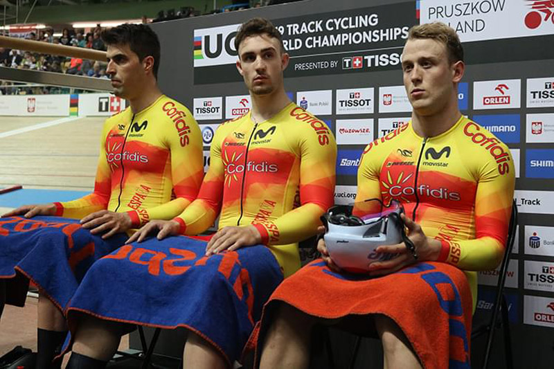 Mundial de Pista: Calvo y Casas finalizan 9° en la Velocidad por Equipos