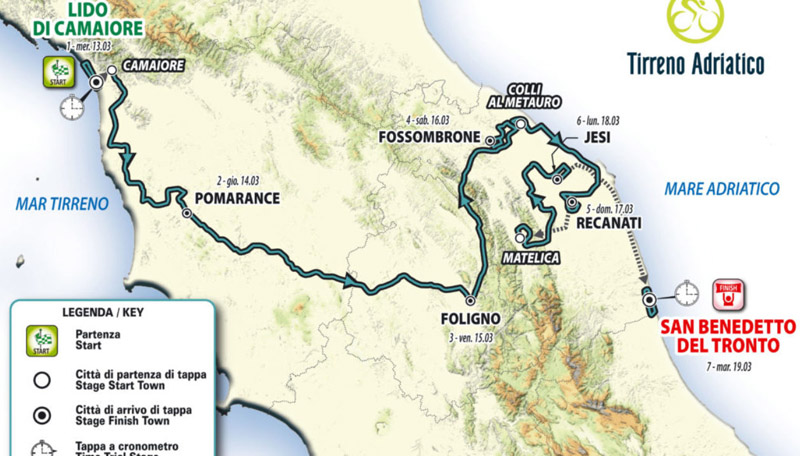 La Tirreno-Adriático anuncia un cartel repleto de estrellas