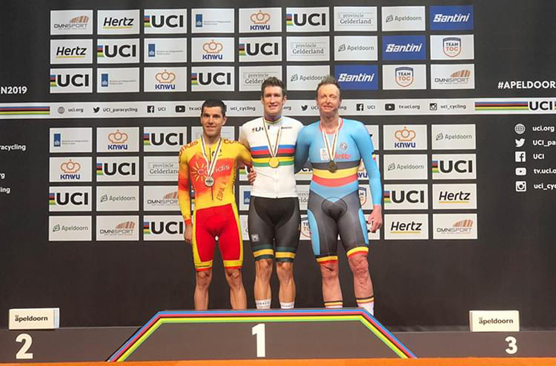 3 medallas y un récord del mundo para España en el estreno del Mundial de Pista de Ciclismo Adaptado