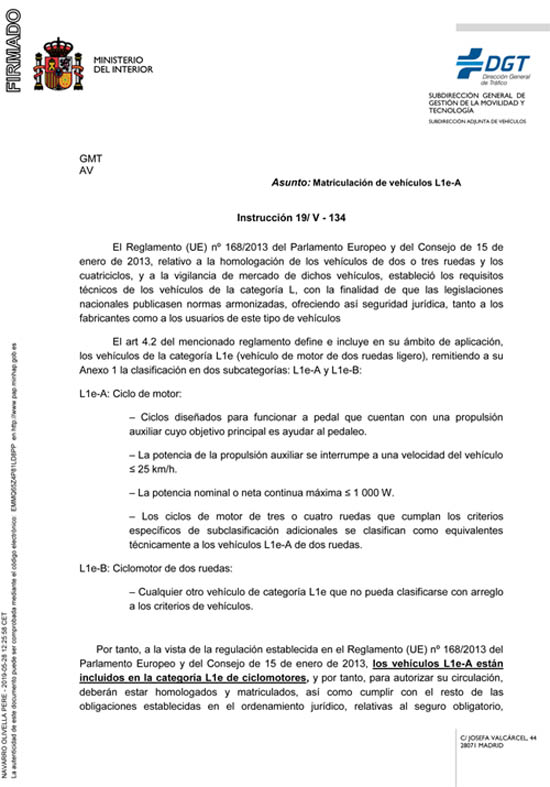 ¿A matricular todas las bicis con asistencia eléctrica?