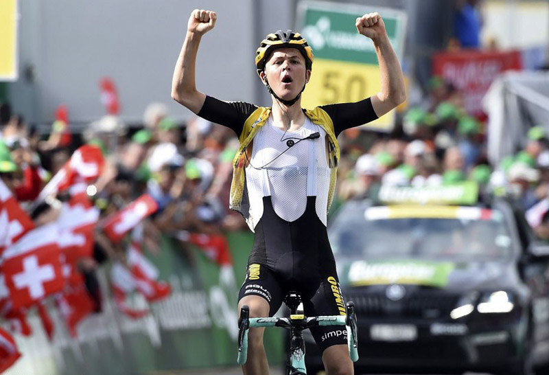Suiza: Tolhoek gana en Flumserberg y Egan Bernal alcanza el liderato 