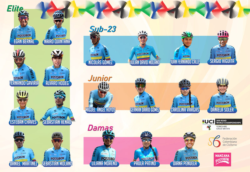 Bernal y Quintana lideran la selección de Colombia para el Mundial