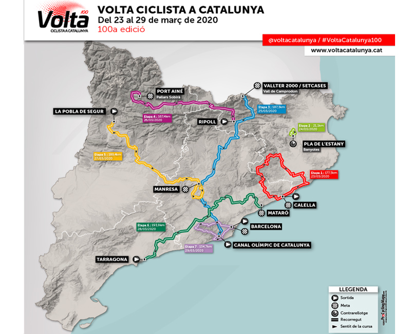 La Volta a Catalunya presenta el recorrido de su 100ª edición