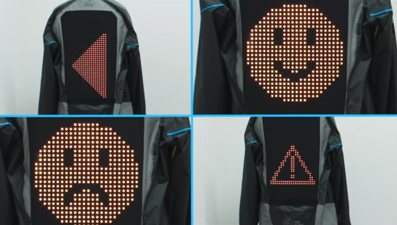 La innovadora Chaqueta Emoji de Ford permite comunicarse a los ciclistas con los conductores